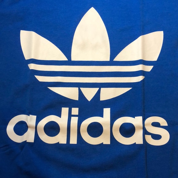 NWOT ADIDAS ORIGINALS | Blue Trefoil Tee - Picture 3 of 4